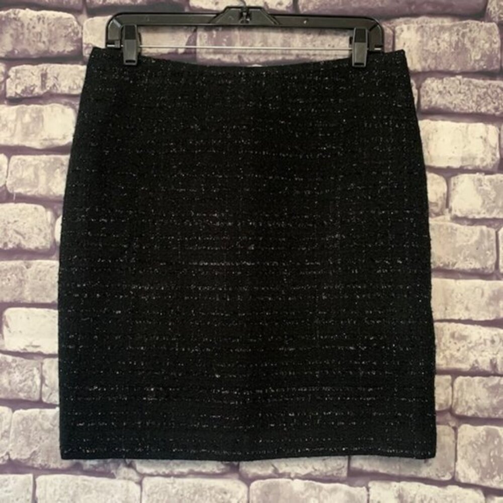 Laundry By Shelli Segal Black & Silver Skirt